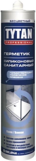 

Tytan Professional 310 мл, Герметик силиконовый санитарный (бесцветный, Прозрачный