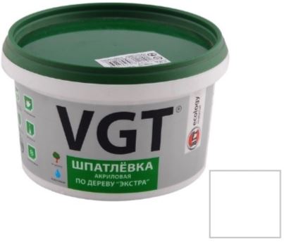 VGT Экстра белая, 1 кг, Шпатлевка акриловая по дереву