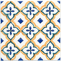 

Декор для плитки Kerama Marazzi Капри Майолика STG\A469\5232 бело-синий 20х20 см