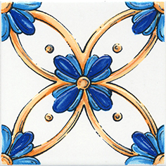

Декор для плитки Kerama Marazzi Капри Майолика STG\A455\5232 синий 20х20 см