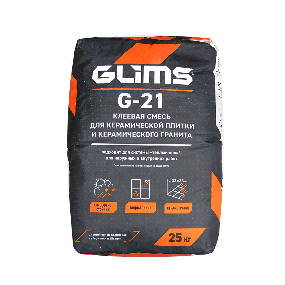 Glims G-21, 25 кг, Клей для плитки