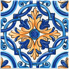 

Декор для плитки Kerama Marazzi Капри Майолика STG\A458\5232 синий 20х20 см