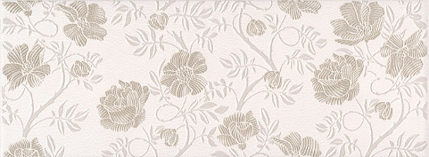 

Декор для плитки Kerama Marazzi Сафьян Цветы AR146\15054 кремовый 15х40 см