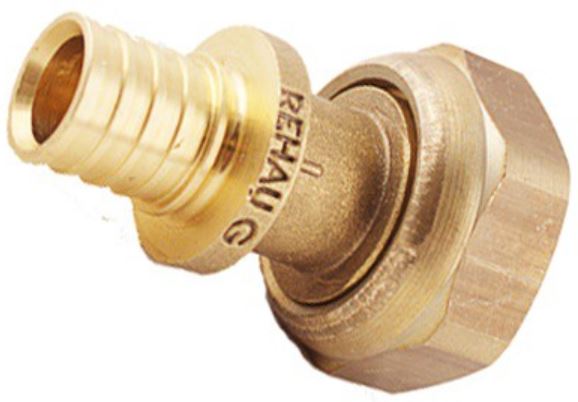

Rehau, 16-G 1/2″, Переходник латунный с накидной гайкой