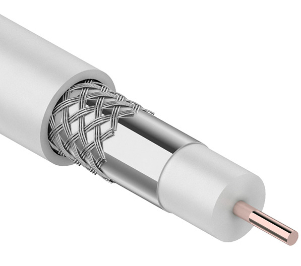 

RG-6U, 100 м, Кабель коаксиальный телевизионный, Белый