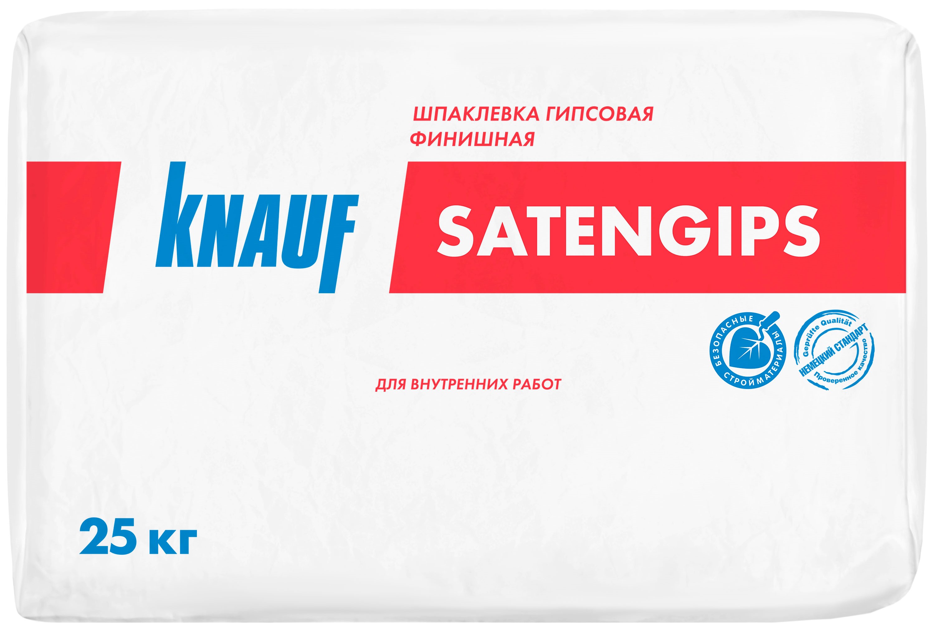 Knauf Сатенгипс 25 кг, Шпатлевка гипсовая финишная (серая)