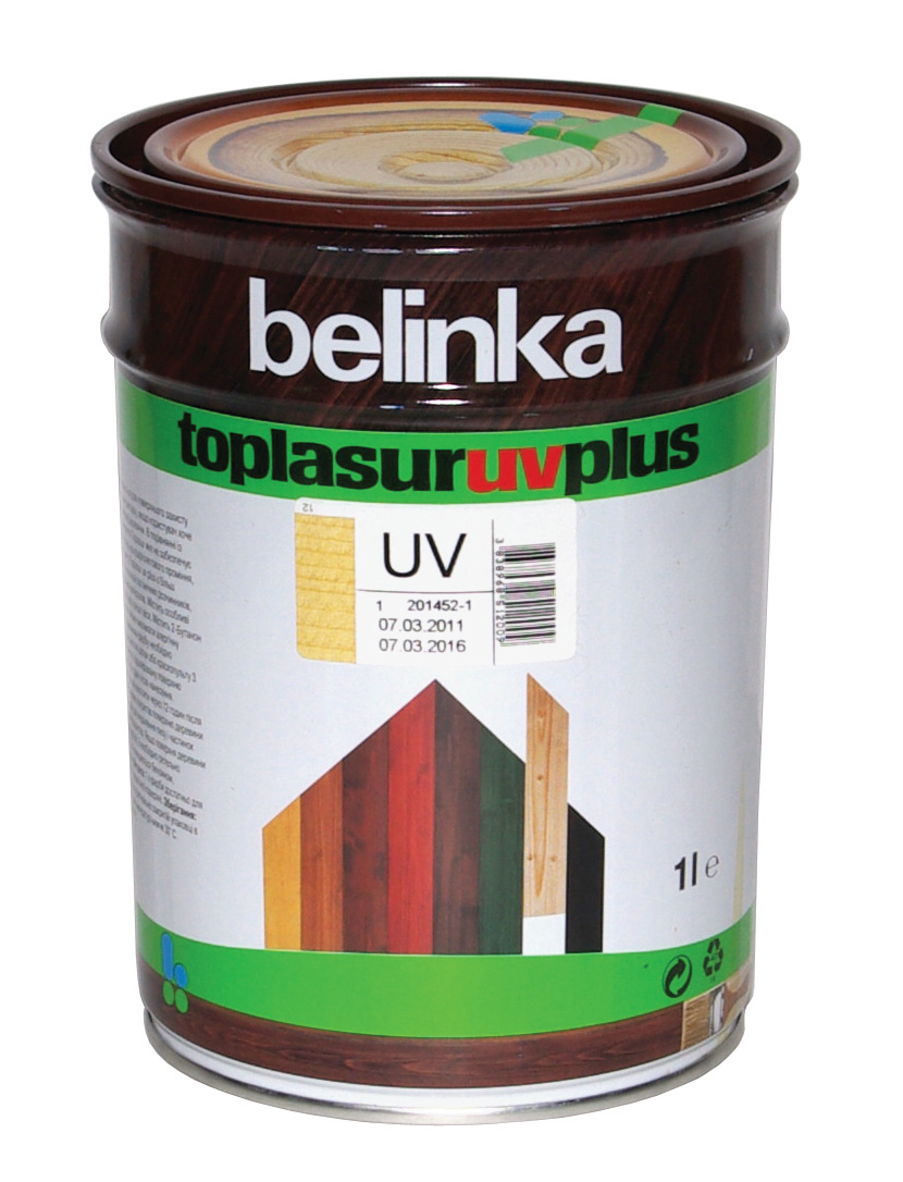 

Belinka Toplasur UV Plus, 1 л, Пропитка деревозащитная, Прозрачный