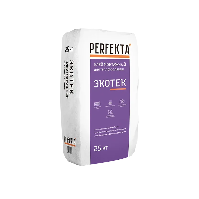 

Perfekta Экотек, смесь клеевая для систем теплоизоляции, Серый
