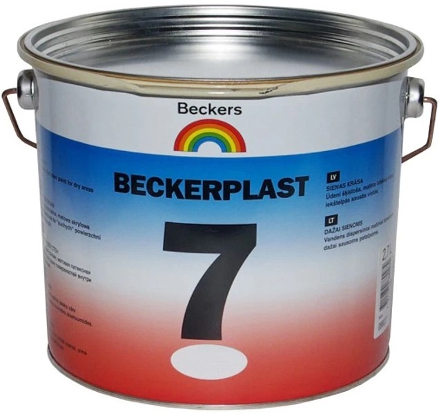 Beckers Beckerplast 7 A 9 л, Краска интерьерная латексная (белая)