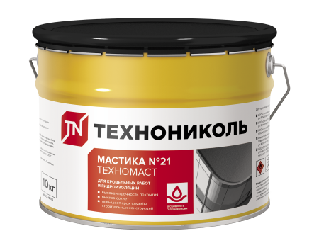 

ТехноНиколь Техномаст №21, 10 кг, Мастика битумная, Черный