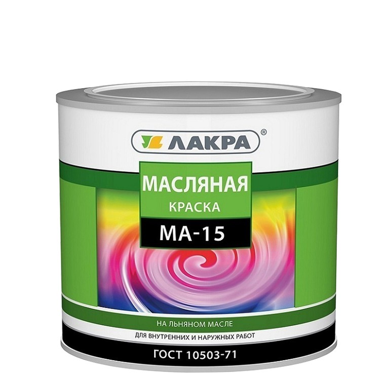Краска масляная Лакра МА-15 белая 1.9 кг