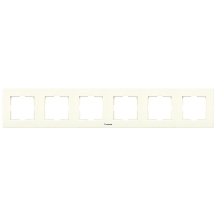 

Рамка шестиместная Panasonic Karre Plus WKTF08062BG-RES горизонтальная кремовый