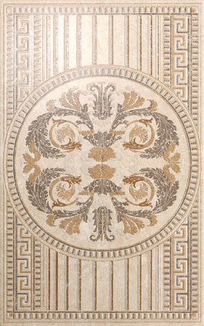 

Декор для плитки Kerama Marazzi Феличе AC196/6193 вензель бежевый 25х40 см