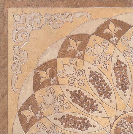 

Kerama Marazzi Монтаньоне 1/4 Розона HGD/A37/TU0031L 42x42 см, декор для плитки (бежевый)