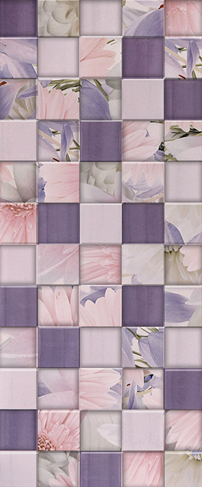 

Плитка настенная Gracia Ceramica Aquarelle Lilac 03 розовая 25х60 см, Розовый