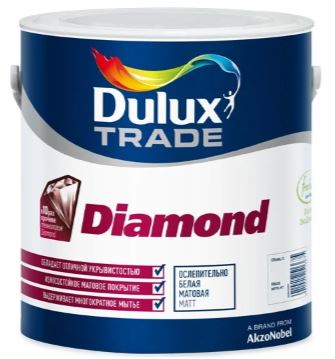 

Dulux Trade Diamond Matt BW 1 л, Краска для стен и потолка база (матовая), Белый