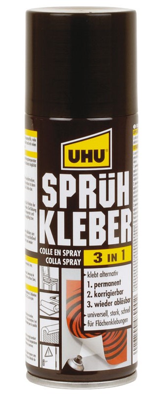 Купить Клей универсальный контактный UHU Power Spray 3 в 1 200 мл