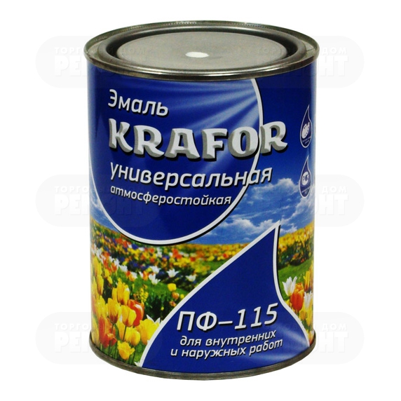 Krafor ПФ-115 1.8 кг, Эмаль алкидная универсальная (шоколадный)