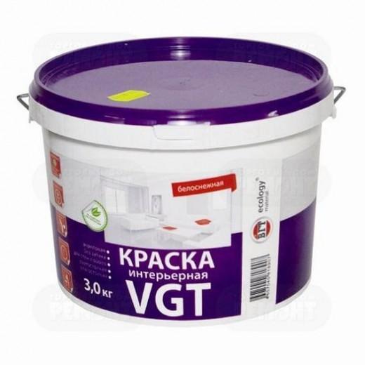 VGT ВД-АК-2180 1.5 кг, Краска интерьерная акриловая для стен (белоснежная)