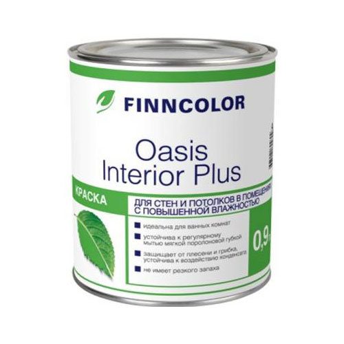 Finncolor Oasis Interior Plus 0,9 л, Краска интерьерная водно-дисперсионная (белая)