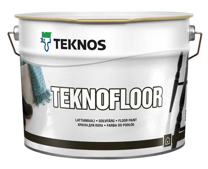 Teknos Teknofloor 2,7 л, Краска интерьерная полиуретановая для полов (белая)