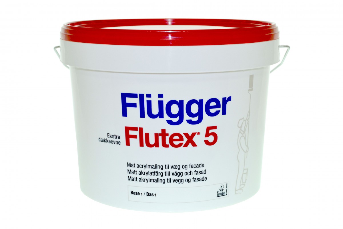 Flugger Flutex 5 2.8 л, Краска интерьерная акриловая (белая)