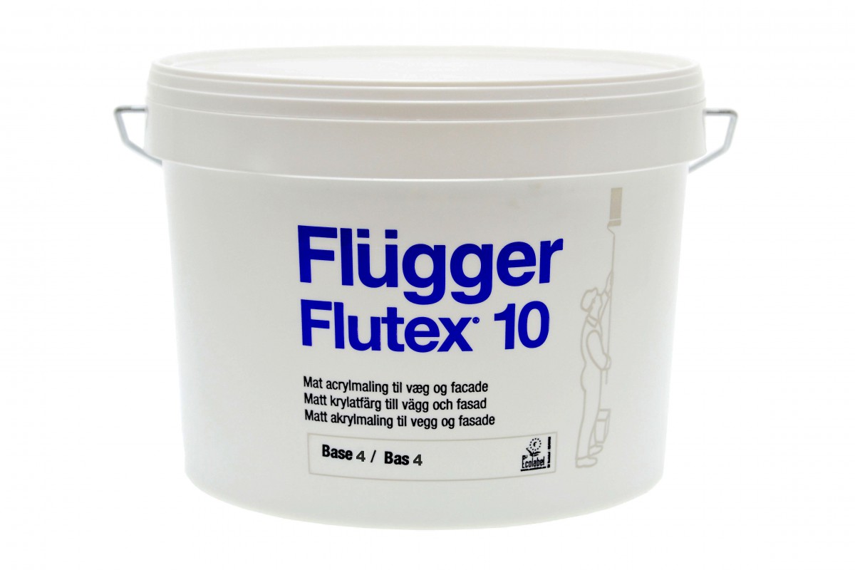 Flugger Flutex 10 2,8 л, Краска интерьерная акриловая (белая)