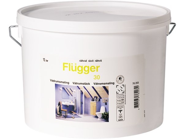 Flugger Wet Room Paint 2,8 л, Краска интерьерная акриловая для влажных помещений (белая)