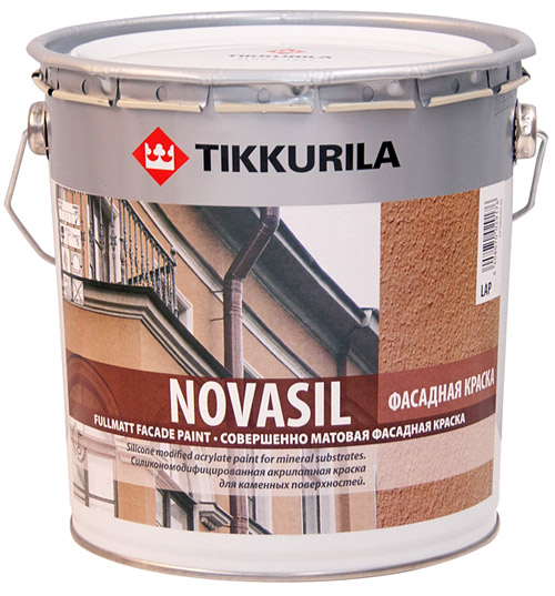 

Tikkurila Novasil MRA, 18 л, Краска фасадная по кирпичу и бетону акрилатная, Белый