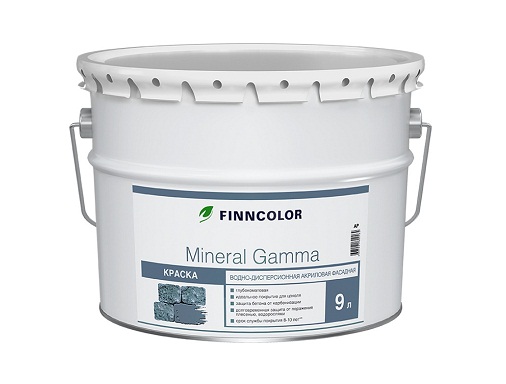 Купить Краска фасадная по кирпичу и бетону водно-дисперсионная Finncolor Mineral Gamma C полупрозрачная 9 л