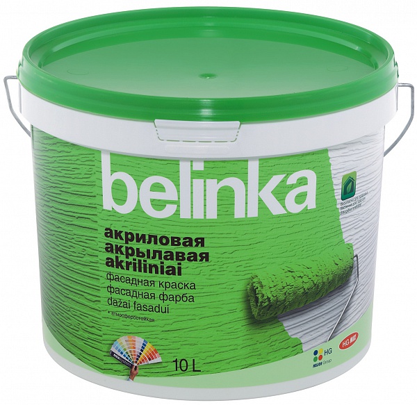 Belinka, 2 л, Краска фасадная по кирпичу и бетону акриловая