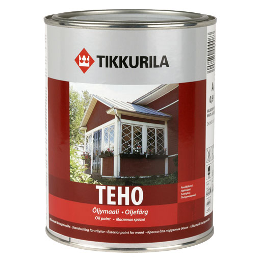 

Tikkurila Teho полупрозрачная, 0,9 л, Краска фасадная по дереву масляная, Полупрозрачный