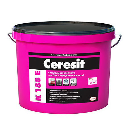 Купить Клей для напольных ПВХ покрытий Ceresit K 188 E 12 кг