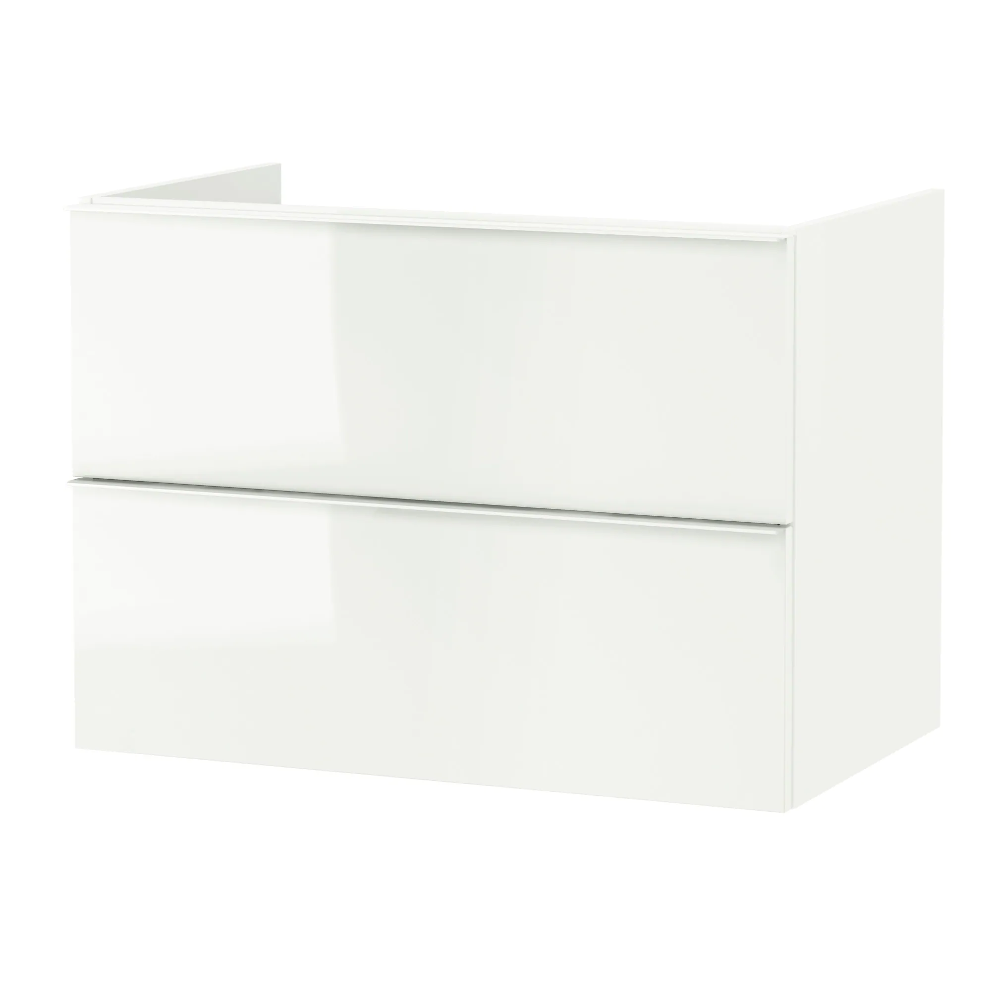 Купить Шкаф для раковины IKEA Годморгон с 2 ящиками глянцевый белый 80х47х58 см