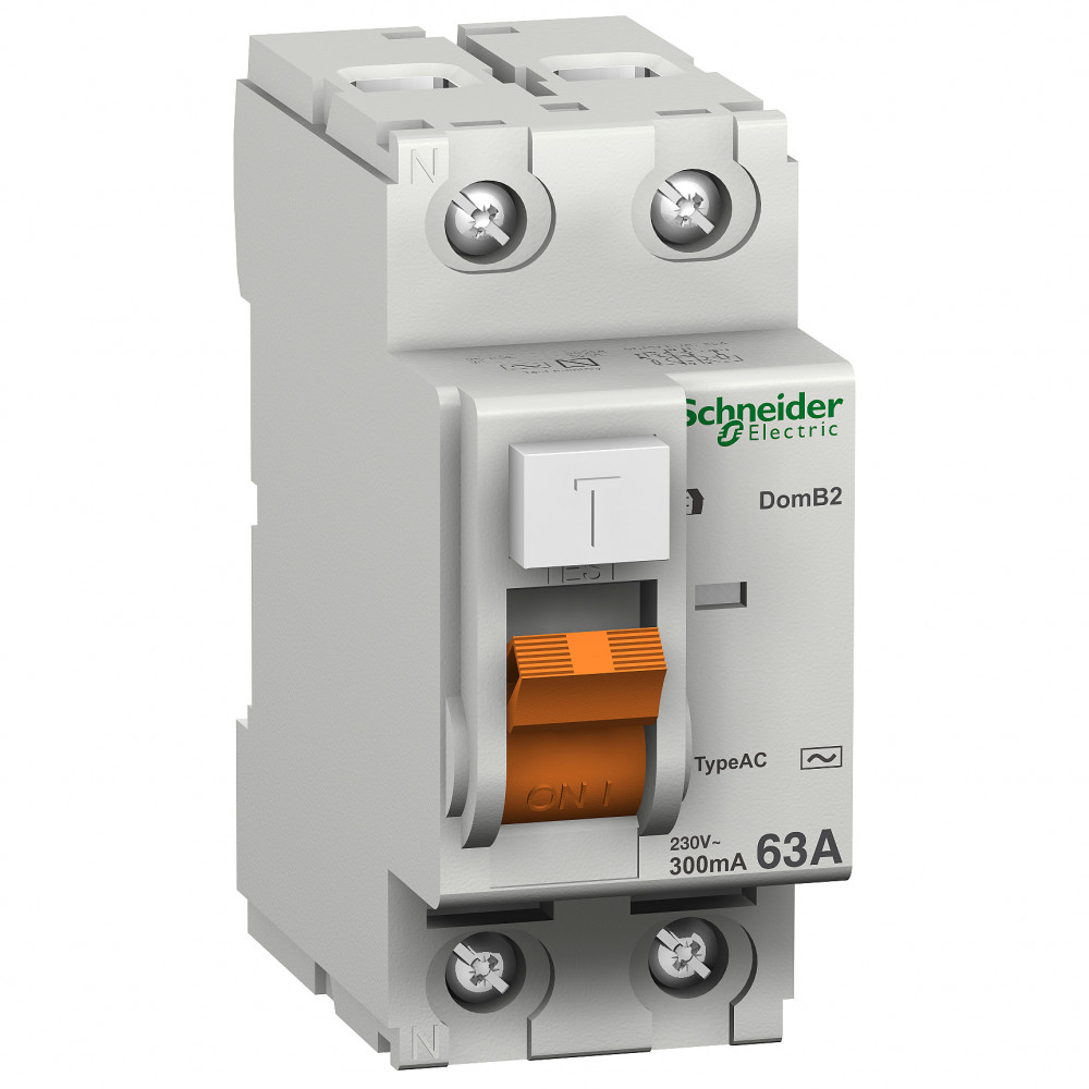 Купить Выключатель дифференциального тока Schneider Electric 11452 УЗО 2п 40А 30мА тип AC ВД63 Домовой 