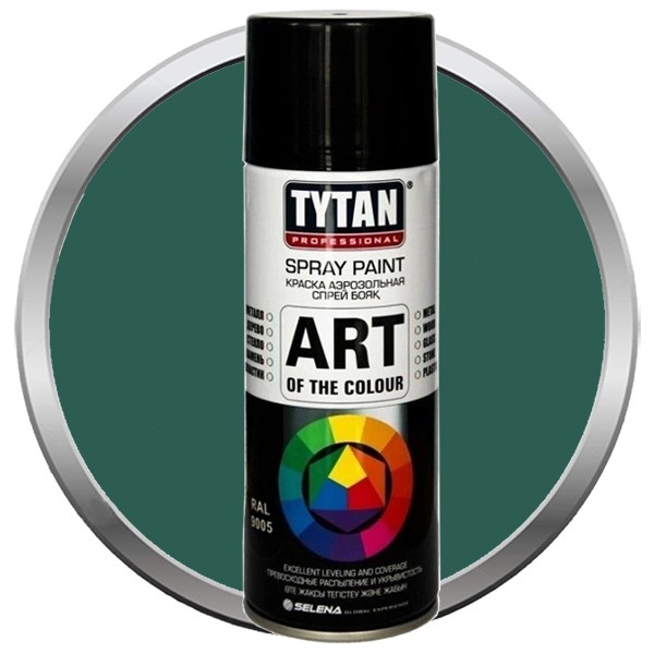 Купить Краска акриловая Tytan Professional Art of the colour аэрозольная темно-зеленая 6005 400 мл