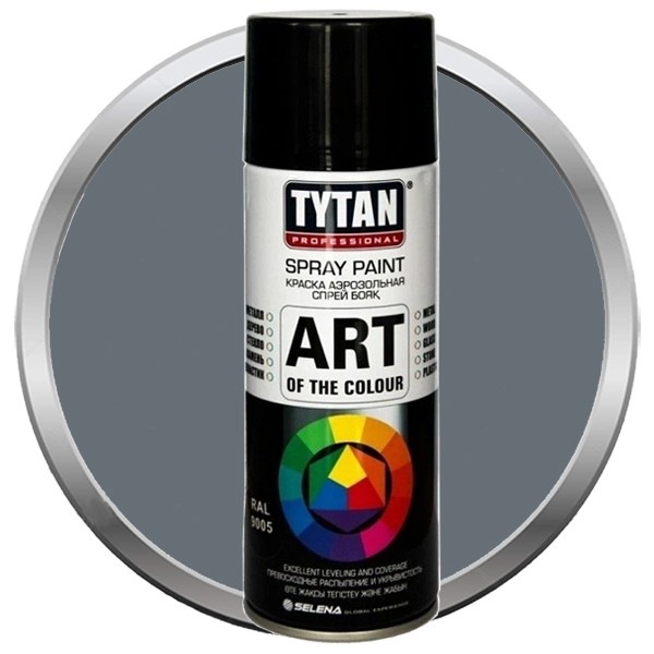 Краска акриловая Tytan Professional Art of the colour аэрозольная серая 7015 400 мл