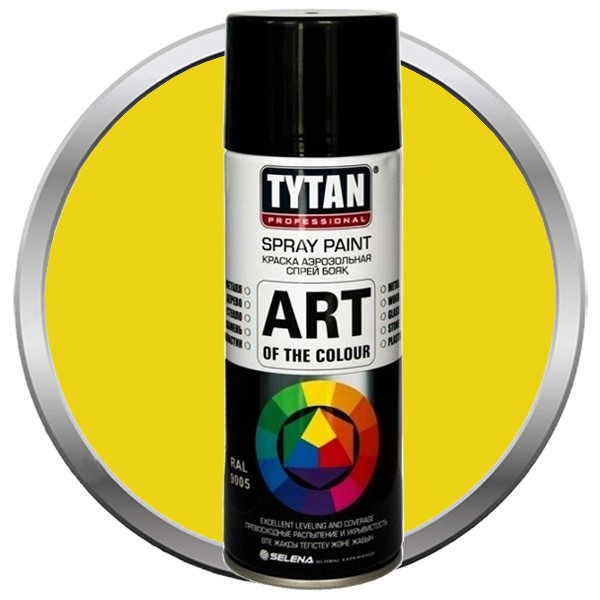 Купить Краска акриловая Tytan Professional Art of the colour аэрозольная желтая 1018 400 мл