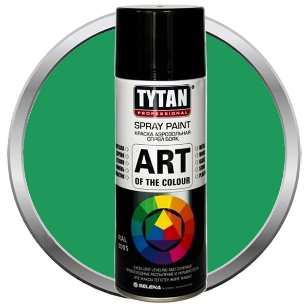Краска акриловая Tytan Professional Art of the colour аэрозольная светло-зеленая 6018 400 мл