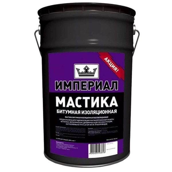 

Мастика битумная изоляционная Технониколь Империал 13 л, Черный