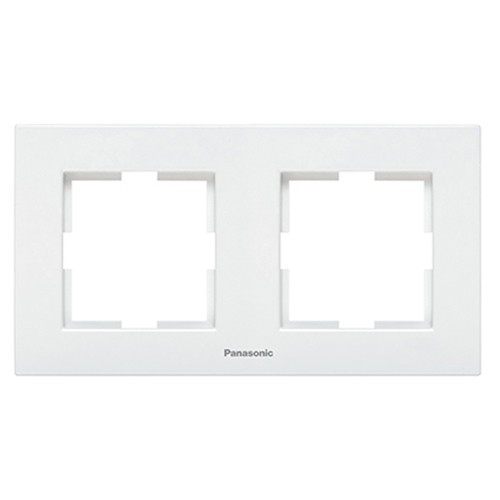 

Рамка двухместная Panasonic Karre Plus WKTF08022WH-RES горизонтальная белая