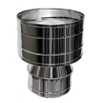 

Дефлектор для сэндвич дымохода нержавеющая сталь Eco Flue 0,5 мм D230х150 мм, Серебристый