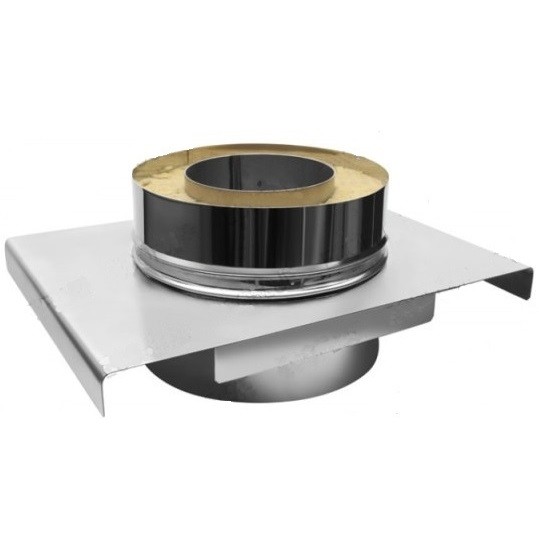

Площадка проходная для сэндвич дымохода нержавеющая сталь Eco Flue 1 мм D230х150 мм, Серебристый