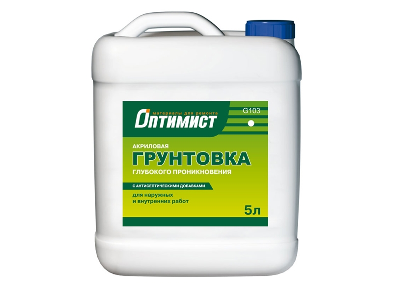 

Оптимист G103, 5 л, Грунтовка глубокого проникновения акриловая, Розовый