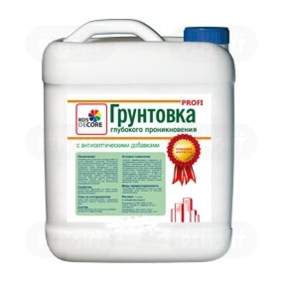 

RDS Decore Profi, 10 л, Грунтовка глубокого проникновения акриловая, Прозрачный