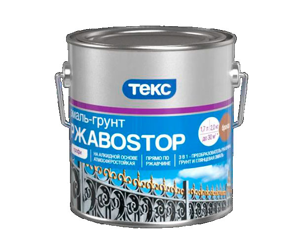 

Текс РжавоSTOP 2 кг, Грунт-эмаль по ржавчине (черная), Черный
