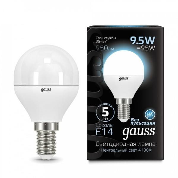 

Gauss LED Globe E14 9.5W 4100K, Лампа
