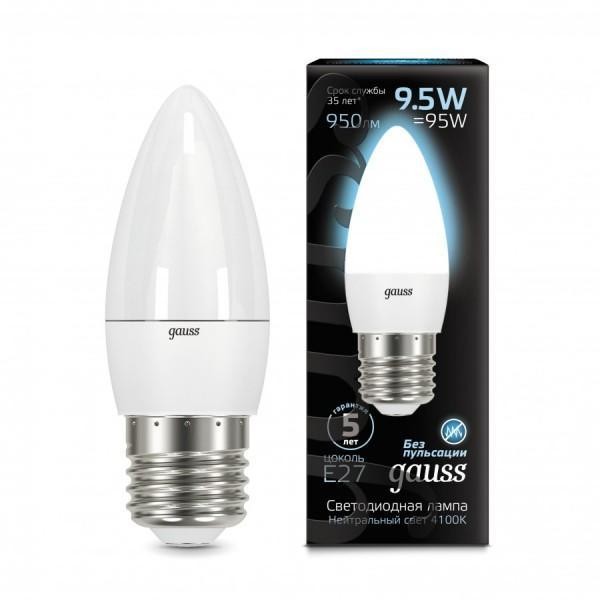 

Gauss LED Candle E27 9.5W 4100К, Лампа