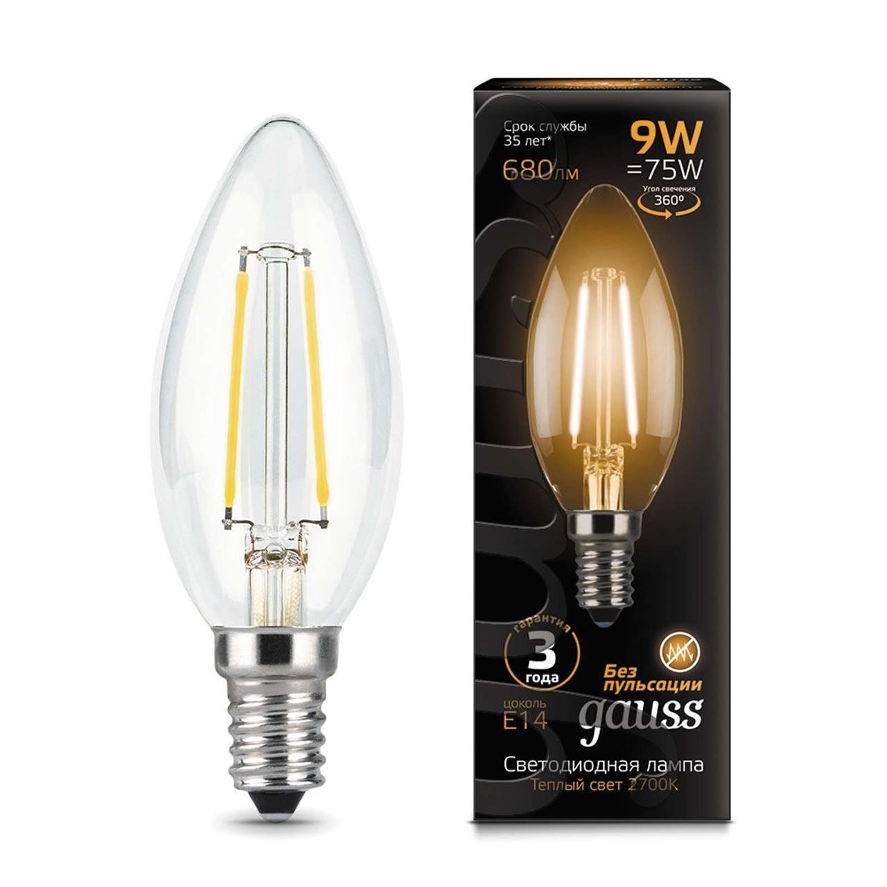 Купить Лампа Gauss LED Filament Candle E14 9W 2700К
