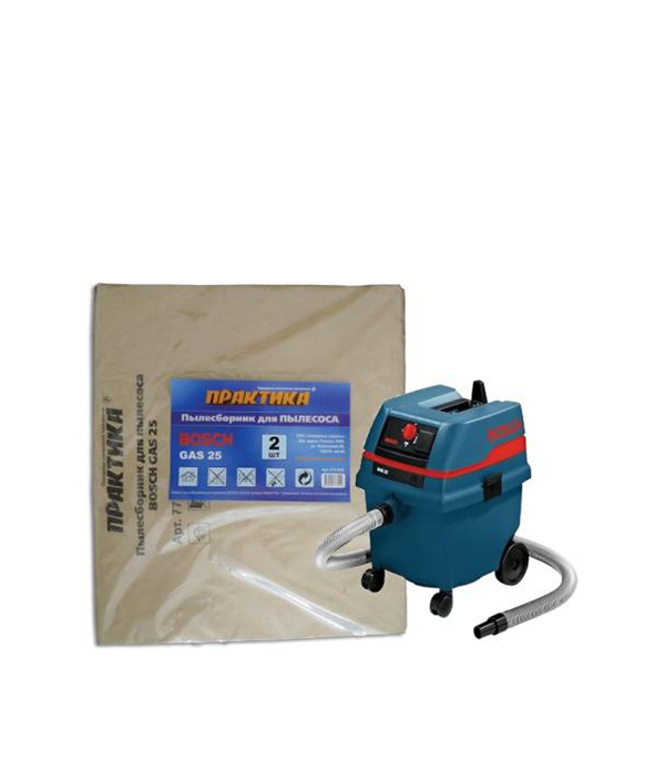 

Мешок для пылесоса Практика 773-910 25 л к модели GAS 25 Bosch бумага 2 шт